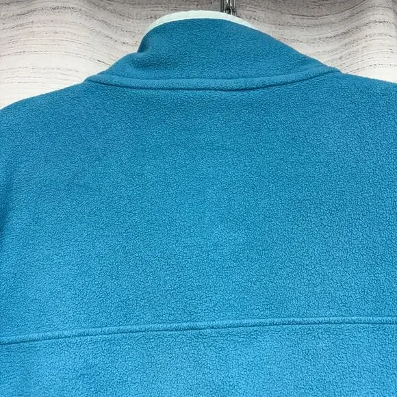 Patagonia Worn Wear Micro D Snap-T Fleece Sweatshirt Blue Size L - Picture 11 of 12